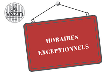 Horaires exceptionnels